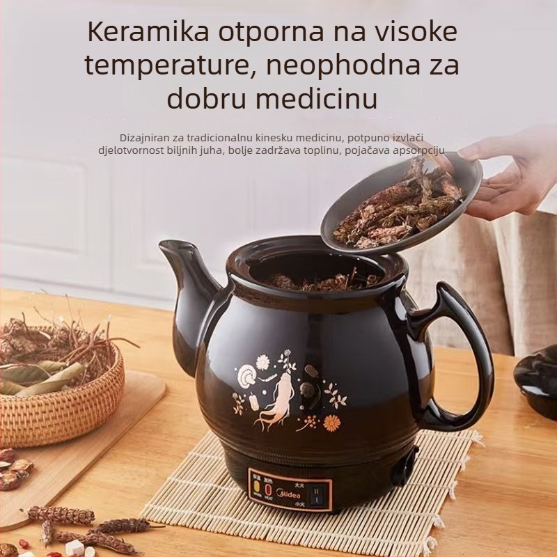 Midea električni lonac za dekokt kineske medicine, automatski, model MD-DG30E103, kapacitet 2-3 L, keramički unutarnji lonac
