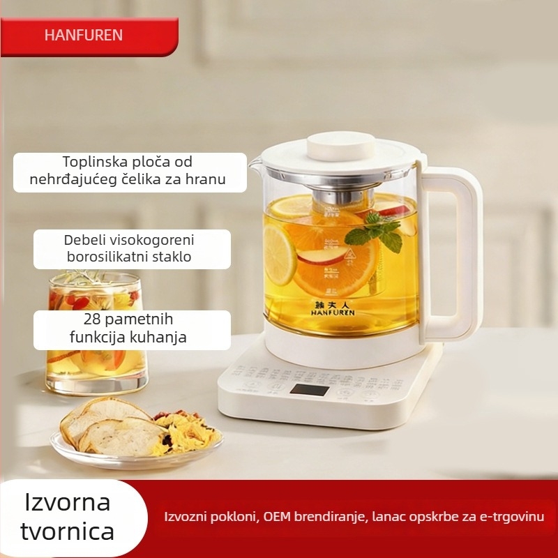 Health Pot 1.5-2 L, unutarnja posuda od 304 nehrđajućeg čelika, digitalni termostat, 800W, 220V