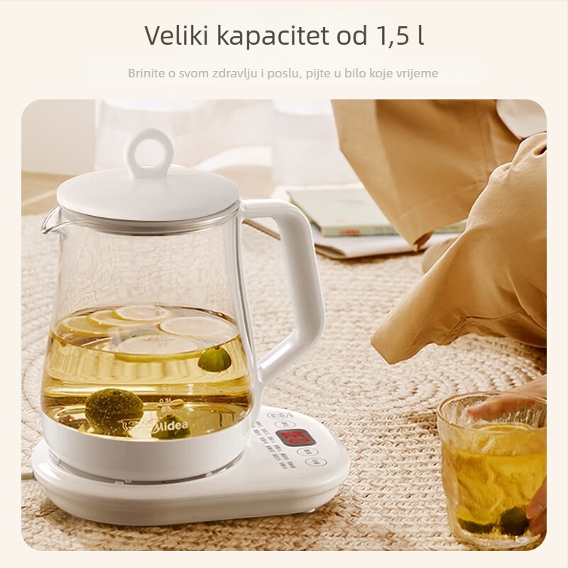 Staklena posuda zdravlja MK-Y12Q, višenamjenski električni čajnik za dom i ured, 1,5 L