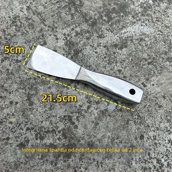 Špachtlja za žbukanje s jedinstvenim čeličnim držalom od nehrđajućeg čelika, širina 150 mm, model 255