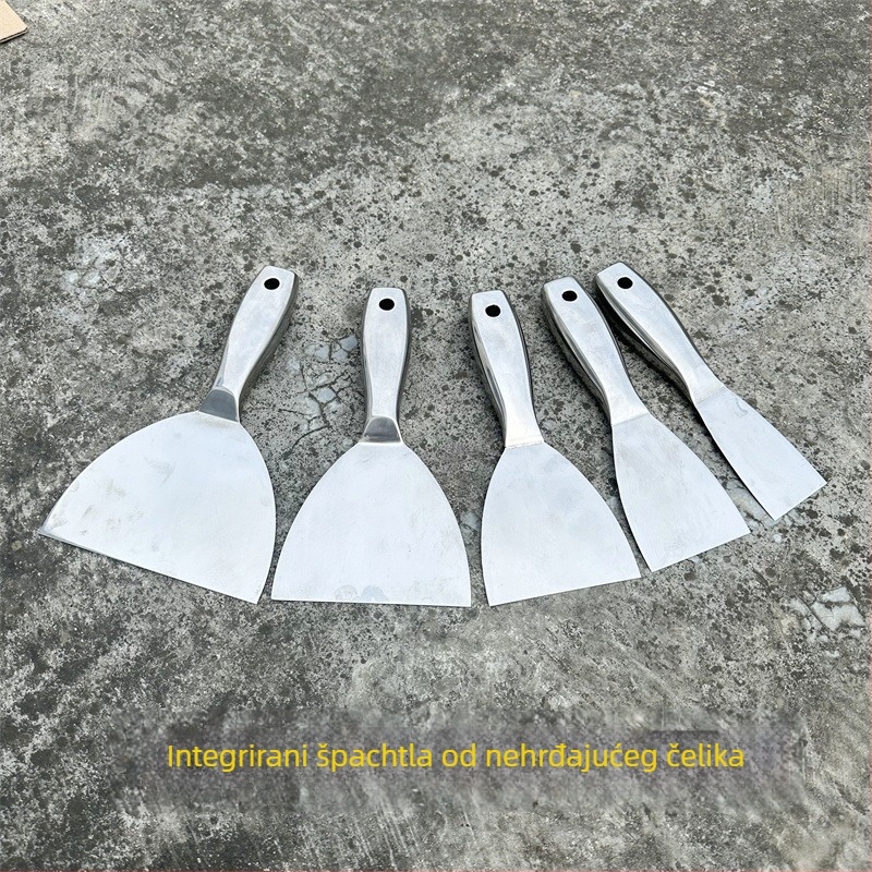 Špachtlja za žbukanje s jedinstvenim čeličnim držalom od nehrđajućeg čelika, širina 150 mm, model 255