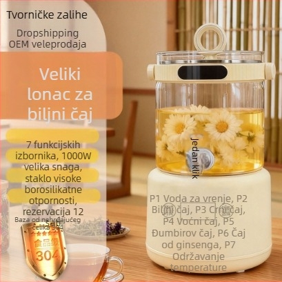 3L kućni višefunkcionalni podijeljeni čajnik s izljevom, filtrom i digitalnom regulacijom temperature