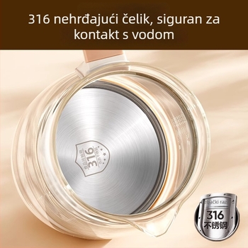Chigo Zdravstveni čajnik za uredski prostor, Model XSL-TNQ15, Tijelo od borosilikatnog stakla, Kapacitet 1.5-2 L, 220V, 500-1000W, Elektronički termostat s mikroprocesorom