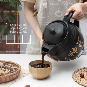 Električni lonac za dekociju s otpornošću na eksplozije, keramički unutarnji lonac, 220V, 300–350W, pogodan za 4–5 osoba