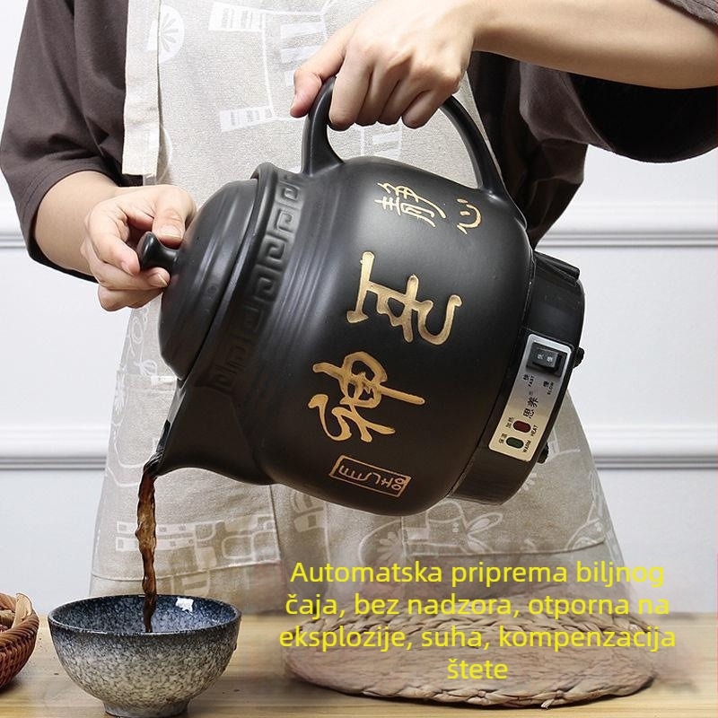 Električni lonac za dekociju s otpornošću na eksplozije, keramički unutarnji lonac, 220V, 300–350W, pogodan za 4–5 osoba