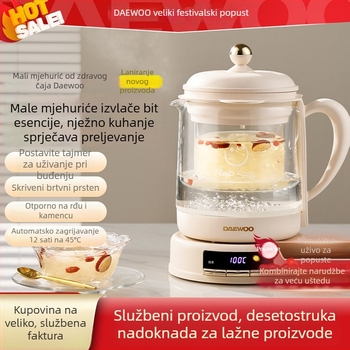 Električni čajnik YS11, kapacitet 1–1,5 L, napajanje 220 V, snaga 500–1000 W, kućište od borosilikatnog stakla, elektronički termostat, upravljanje mikroprocesorom