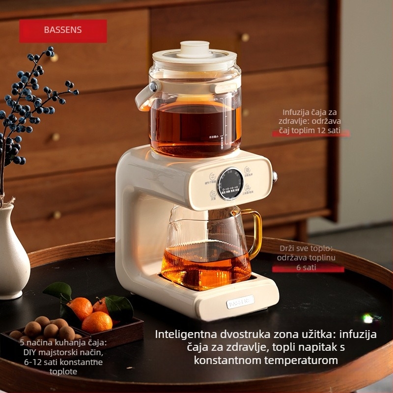 Basen Bs-c1 Čajni uređaj, tijelo od borosilikatnog stakla, kapacitet 4 L+, 220 V, 500–1000 W, mikroprocesorsko upravljanje