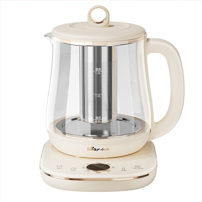 Zdravstveni čajnik od borosilikatnog stakla, model YSH-E15M1, kapacitet 1-1,5 L, digitalni termostat