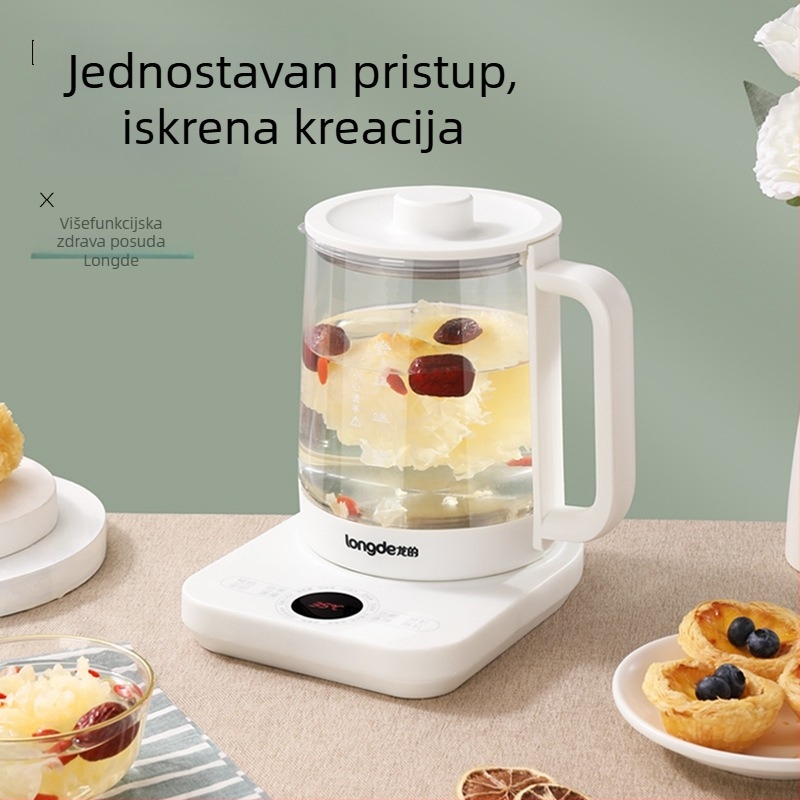 Dragon's LD-YS151A zdravstveni čajnik, kapacitet 1–1.5 L, 800 W, 220 V, tijelo od borosilikatnog stakla