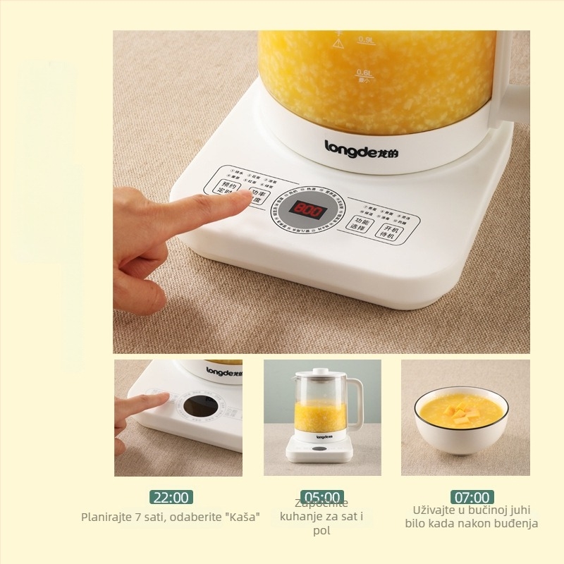 Dragon's LD-YS151A zdravstveni čajnik, kapacitet 1–1.5 L, 800 W, 220 V, tijelo od borosilikatnog stakla