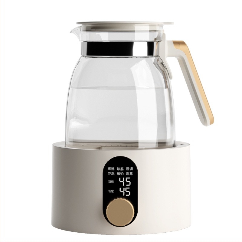 Staklena zdravstvena posuda za čaj s digitalnim termostatom, kapacitet 1,5–2 L, 220V, 500–1000W