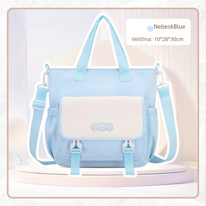 Školska crossbody torba za učenike – Unisex, Oxford tkanina, veliki kapacitet, za učenike 3.–4. razreda, školska upotreba