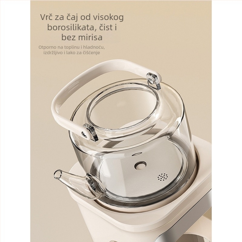 Glasslock čajnik s parnom infuzijom, 1 L, potpuno automatiziran, višenamjenski
