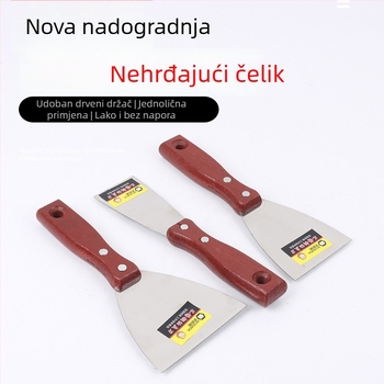 Špahtla za mort, ploski nož s držalom i utorom za tmel i bojenje