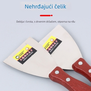 Špahtla za mort, ploski nož s držalom i utorom za tmel i bojenje