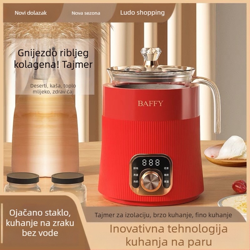 BAFFY ME8881 Zdrava posuda za kuhanje, 300 ml, 220V, 100W, kućište i unutarnji spremnik od borosilikatnog stakla