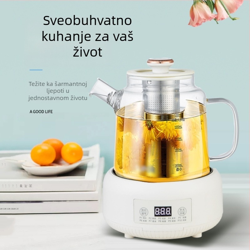 APJ-202 zdravstveni čajnik, 1200 ml, 220V, 600W, borosilikatno staklo