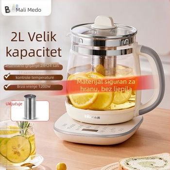 Bear Health Pot YSH-D20F3 2-3L stakleni čajnik, 220V, 1000W+, elektronički termostat, upravljanje mikroračunalom