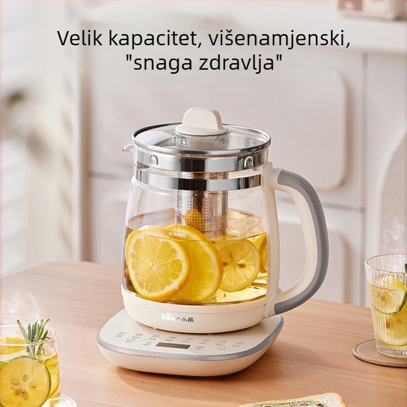 Bear Health Pot YSH-D20F3 2-3L stakleni čajnik, 220V, 1000W+, elektronički termostat, upravljanje mikroračunalom