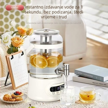 Zdravstveni čajnik s tijelom od borosilikatnog stakla visokog kapaciteta 2–3 L, 800 W, 220 V, dodirno upravljanje elektroničkim termostatom (Model Cuko-k24)