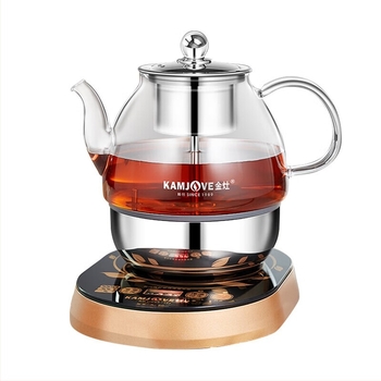 Kamjove A-99 Wellness čajnik s raspršivanjem čaja — staklena kućišta, unutarnja posuda od 304 nehrđajućeg čelika, kapacitet do 2 L, 700 W, dodirni kontroler s digitalnim termostatom