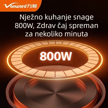 Health Pot čajnik s konstantnom temperaturom, kapacitet do 1 L, 220 V, 300–350 W, keramički unutarnji spremnik, termostat s širenjem tekućine