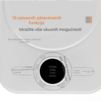 Zhigo YSH002 Zdravstveni čajnik – Višenamjenski električni čajnik s staklenim tijelom, 1–1,5 L, 800W, 220V, elektronički termostat, dodirno upravljanje, memorija podizanja posude