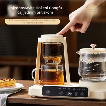 Pametan stakleni čajnik za zdravi čaj, dvostruko grijanje, digitalni termostat, 2-3 porcije, 220V, 470W
