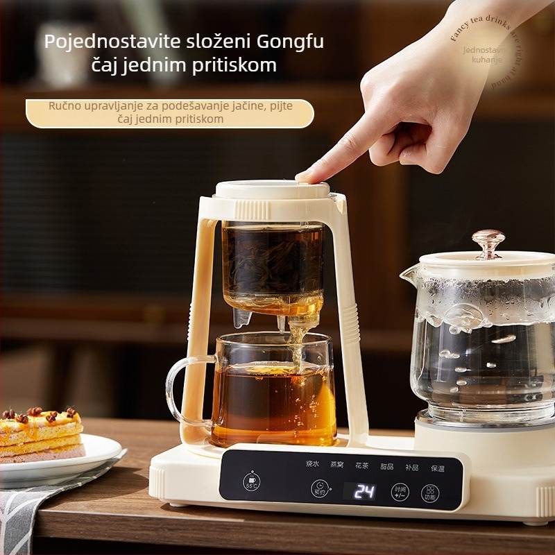 Pametan stakleni čajnik za zdravi čaj, dvostruko grijanje, digitalni termostat, 2-3 porcije, 220V, 470W