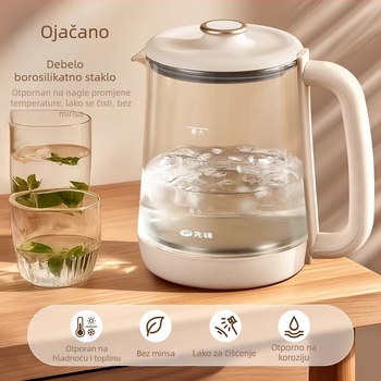 Električni Health Pot RC-Z820D6 s konstantnom temperaturom za čaj, višenamjenski električni čajnik, 1.5–2 L, 220 V, 500–1000 W, pogodna za 2–3 osobe