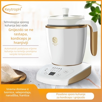 Keramički lonac za zdravlje za jednu osobu — električni lonac za kašu i juhu s ptičjim gnijezdom, 500 ml, 220 V, 140 W, dodirno upravljanje, model C1-150