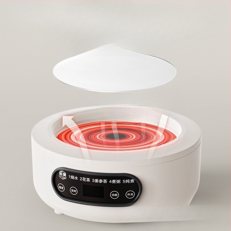 Zdravstveni čajnik, model My-2408a, kapacitet 1,3 L, keramički unutarnji spremnik, tijelo od materijala purple-sand, snaga 300–350 W