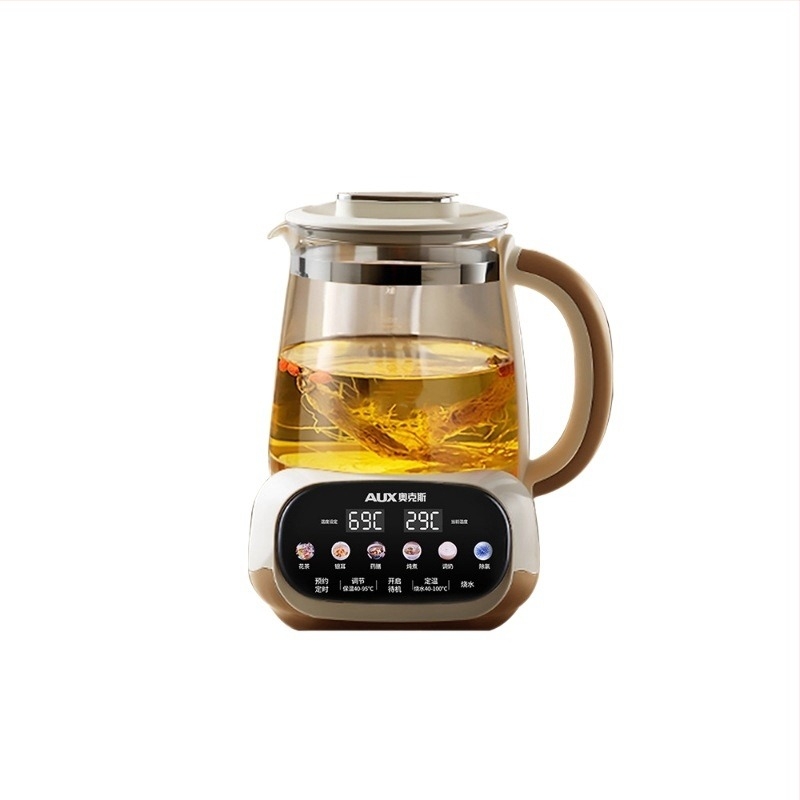 Oaks Health Pot, staklena posuda za čaj s funkcijom, 1.5–2 L, 220 V, 800 W, dodirno upravljanje, digitalni termostat