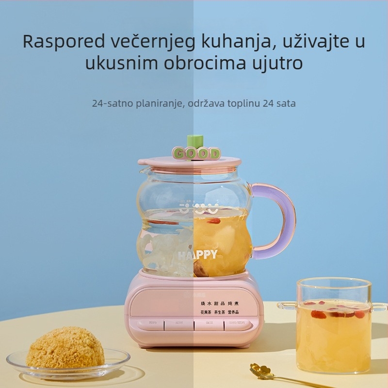 Čajnik za zdravlje, staklena kućišta od borosilikatnog stakla, 1 L, 220 V, 500–1000 W, Model F2