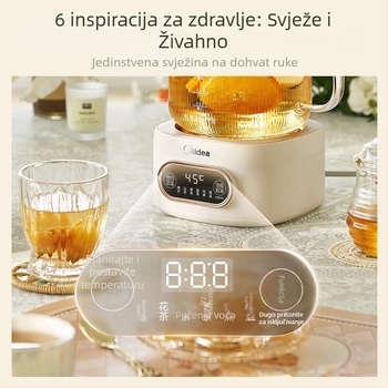 Midea zdrava pot s cijelim staklenim tijelom, 220V, 500–1000W, staklena unutarnja posuda, model MK-YS10B101