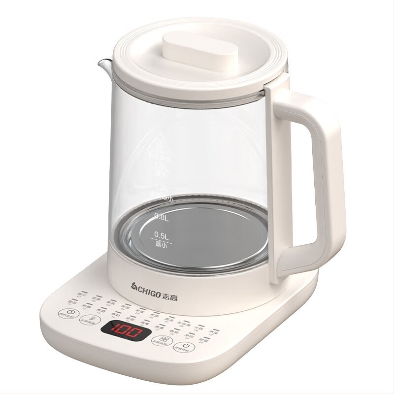 Chigo Zdravstveni čajnik – Višestruki stakleni čajnik za cvjetni čaj, model DC-3B07, 220V, 500–1000W, dodirna kontrola, digitalni termostat