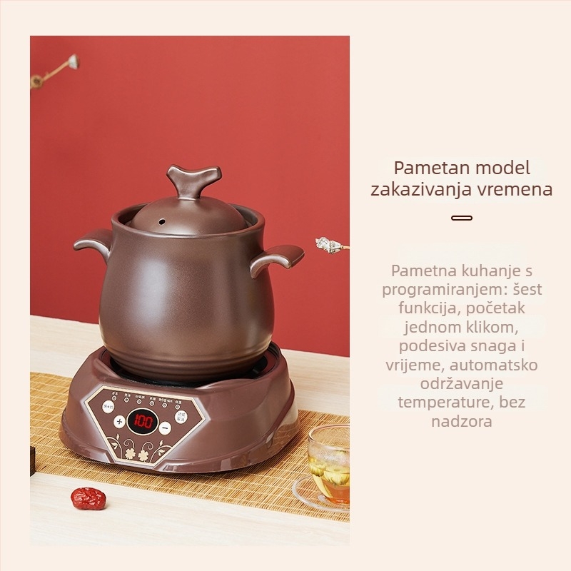 Keramički lonac za dekokt, kapacitet 2L/2.5L/3L, 220V, 300-700W, Mikroprocesorsko upravljanje
