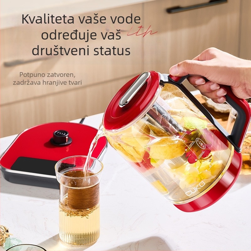 Čajnik bogat vodikom, model Cuko-e020, 1,8 L, 800 W, 220 V, tijelo od borosilikatnog stakla