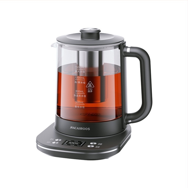 Staklena Health Pot čajnik MC-YS1536, kapacitet 1–1.5 L, 220V, 500–1000W, elektronički termostat