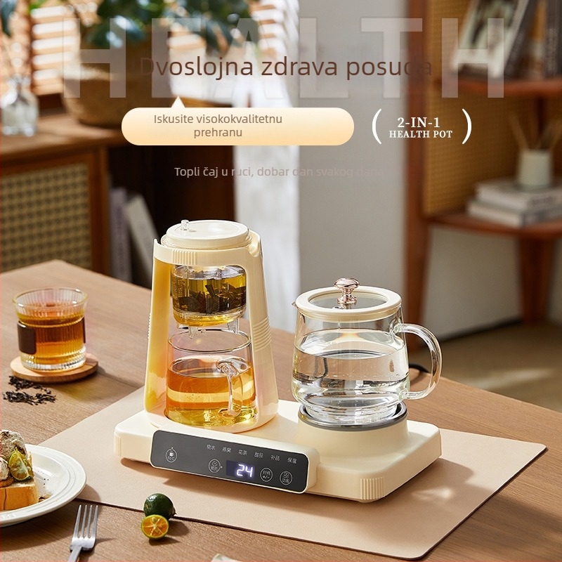 Zdravstvena čajna posuda s borosilikatnim staklom, dodirno upravljanje, digitalni termostat, 220V, 300–350W (model Ww-b32)