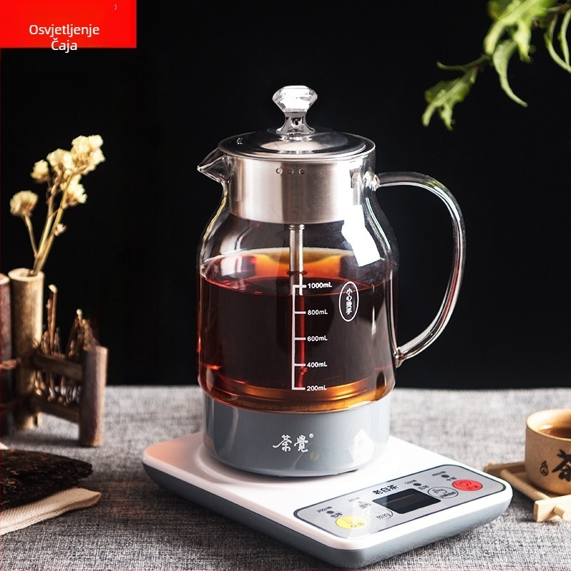 Inteligentni stakleni čajnik za kuhanje s digitalnim termostatom, 500W, 220V, kapacitet ispod 2L