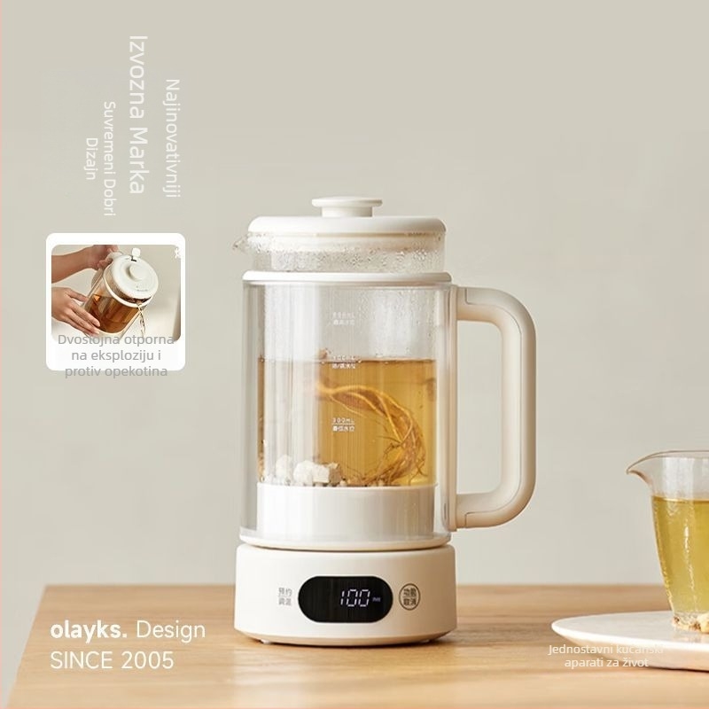 Olayks Olk-ysh25 Zdravstvena infuzijska posuda s borosilikatnim staklom, kapacitet do 1 L, digitalni termostat s mikroprocesorskom kontrolom, dvostruko staklo protiv opeklina, 220 V, 500–1000 W