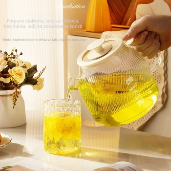 Čajnik s termostatom, staklenim tijelom, kapacitet 1–1,5 L, 220V, 500–1000W