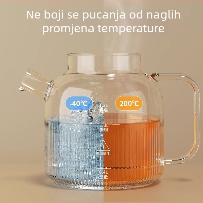 Small Strong Bear Health Pot – stakleni višenamjenski čajnik i lonac za vodu za kućnu upotrebu i mali ured