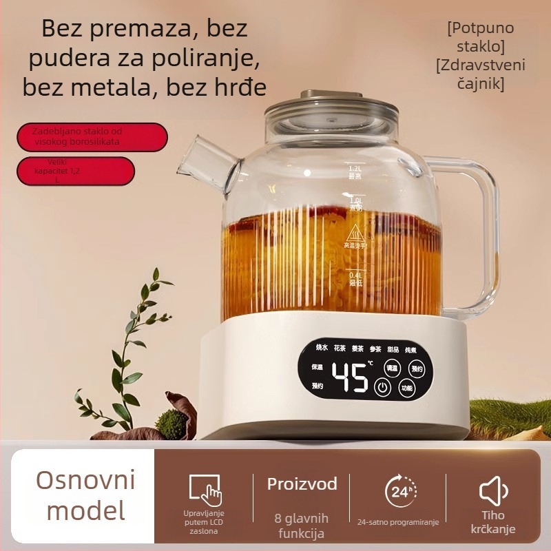 Small Strong Bear Health Pot – stakleni višenamjenski čajnik i lonac za vodu za kućnu upotrebu i mali ured