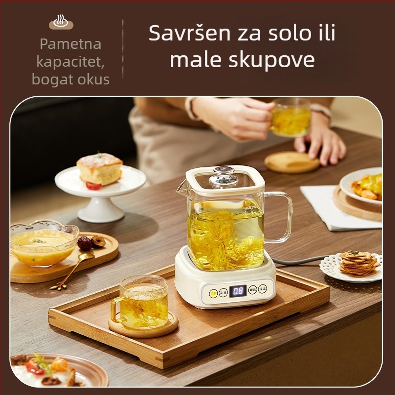 Lonac za pripremu čaja - tijelo od borosilikatnog stakla, kapacitet do 1 L, 220 V, 360 W, funkcija kineskog biljnog odvara