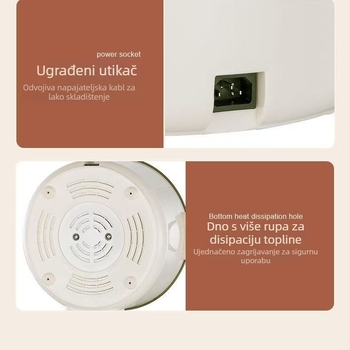 Višestruki električni lonac All-in-One za kuhanje kod kuće, kapacitet 4,1–6 l, unutarnja posuda od nehrđajućeg čelika, upravljanje gumbom, pogodna za roštilj i šabu-shabu