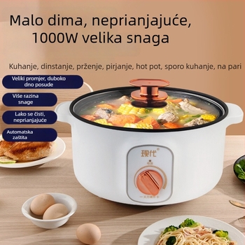 Električna posuda za kuhanje, kapacitet 2-3 L, snaga 801-1000 W, unutarnja posuda od legure, upravljanje gumbom, funkcije: para, kuhanje, dinstanje