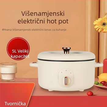 Električna posuda za kuhanje, kapacitet 2-3 L, snaga 801-1000 W, unutarnja posuda od legure, upravljanje gumbom, funkcije: para, kuhanje, dinstanje