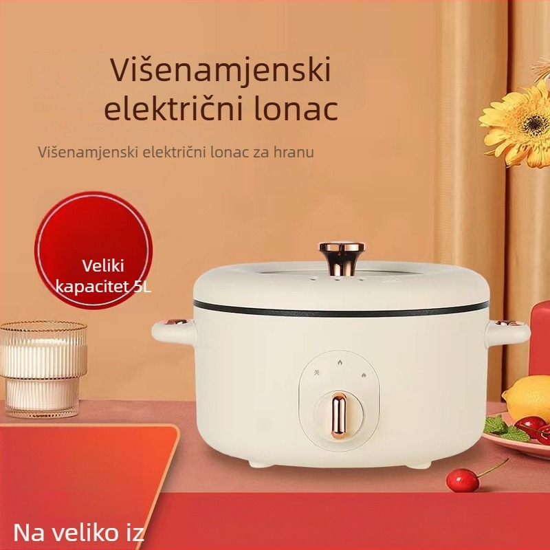 Električna posuda za kuhanje, kapacitet 2-3 L, snaga 801-1000 W, unutarnja posuda od legure, upravljanje gumbom, funkcije: para, kuhanje, dinstanje